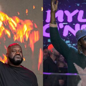 Shaquille O'Neal (L), Myles O'Neal (R)