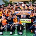 F1 - MIAMI GRAND PRIX 2025 BROWN Zak (usa), CEO of McLaren Racing, portrait NORRIS Lando (gbr), McLaren F1 Team MCL39, portrait STELLA Andrea (ita), Team Principal of McLaren F1 Team, portrait PIASTRI Oscar (aus), McLaren F1 Team MCL39, portrait team celebration