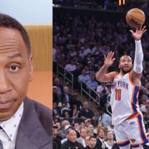 Stephen A. Smith (L) and Jalen Brunson (R)