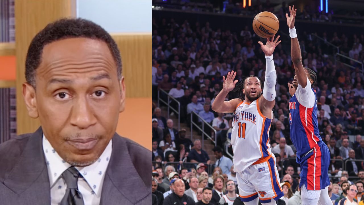 Stephen A. Smith (L) and Jalen Brunson (R)