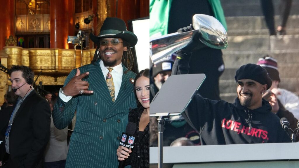 Cam Newton and Jalen Hurts