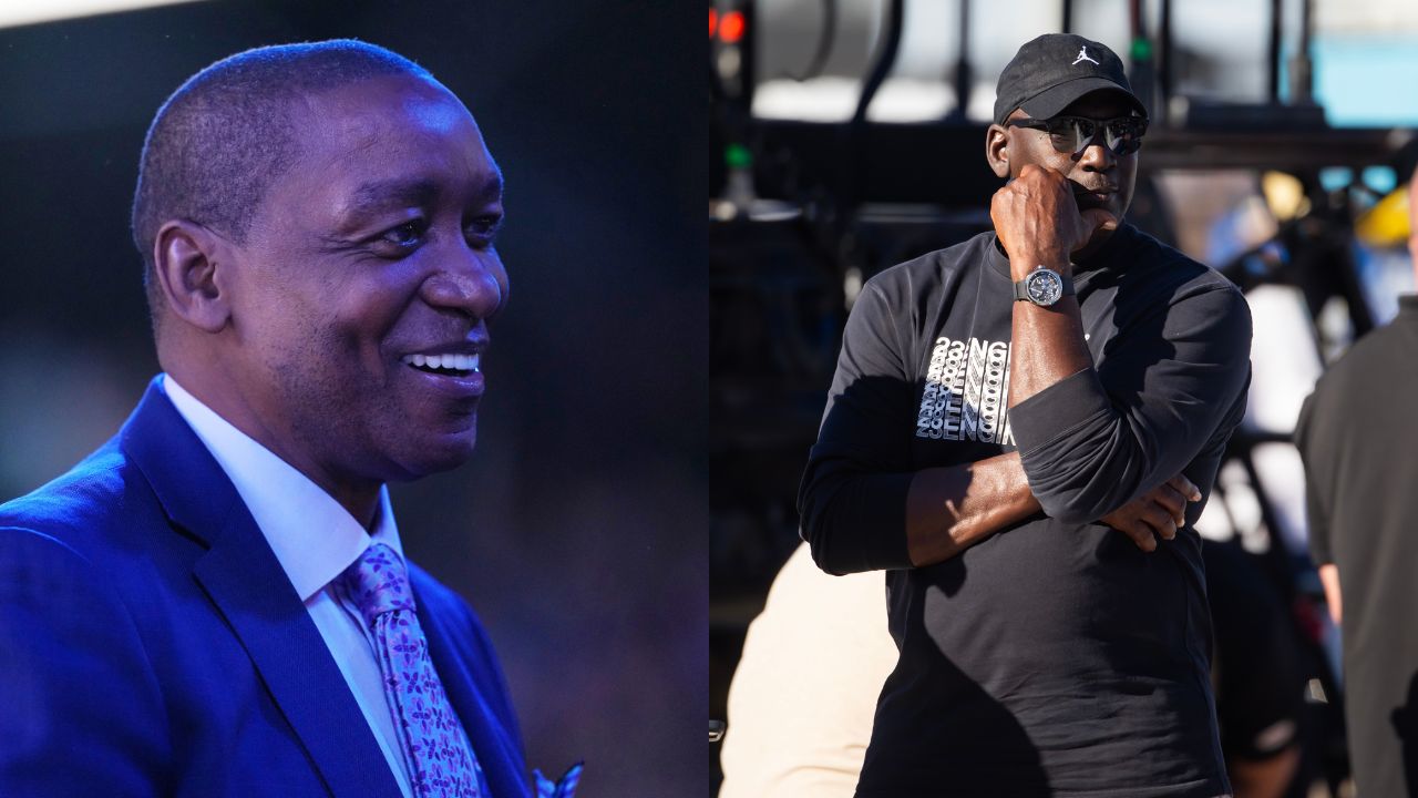 Isiah Thomas(L) and Michael Jordan(R)