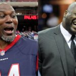 Hakeem Olajuwon(L) and Shaquille O'Neal(R)