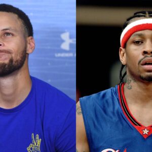 Stephen Curry (L) and Allen Iverson (R)