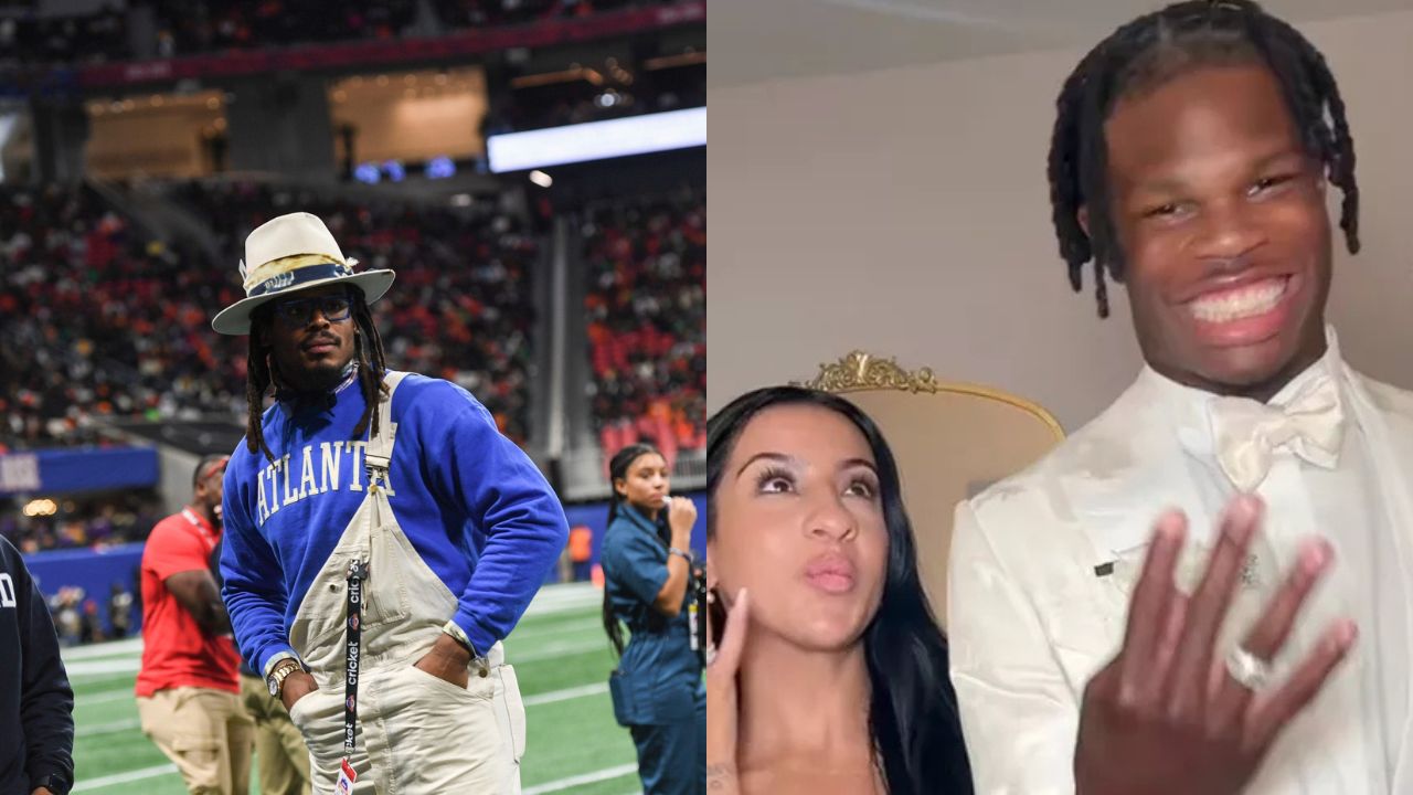 Cam Newton, Travis Hunter and Leanna Lenee