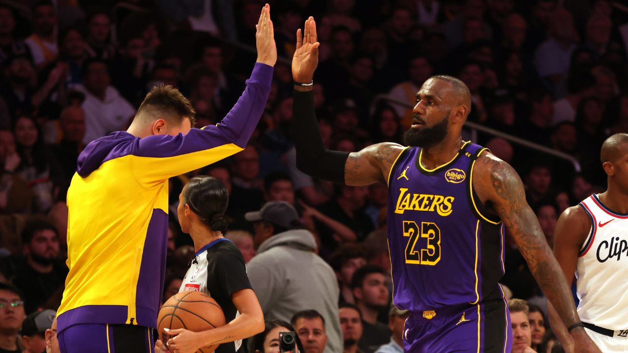 Luka Doncic and LeBron James, LA Lakers