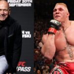 Dana White (L), Brock Lesnar (R)