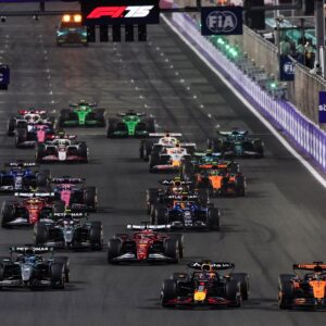 F1 - SAUDI ARABIAN GRAND PRIX 2025 start of the race, depart, 01 VERSTAPPEN Max (nld), Red Bull Racing RB21, action 81 PIASTRI Oscar (aus), McLaren F1 Team MCL39