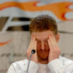 Dale Earnhardt Jr. pauses during a press conference at JR Motorsports in Mooresville, North Carolina, Thursday, May 10, 2007. (Todd Sumlin Charlotte Observer MCT) Mooresville NC USA EDITORIAL USE ONLY Copyright: xThexCharlottexObserverx 1044012 TODDxSUMLINx krtphotoslive254815