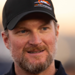 Nov 9, 2024; Avondale, Arizona, USA; NASCAR Xfinity Series team owner Dale Earnhardt Jr during the Championship race at Phoenix Raceway. Mandatory Credit: Mark J. Rebilas-Imagn Images