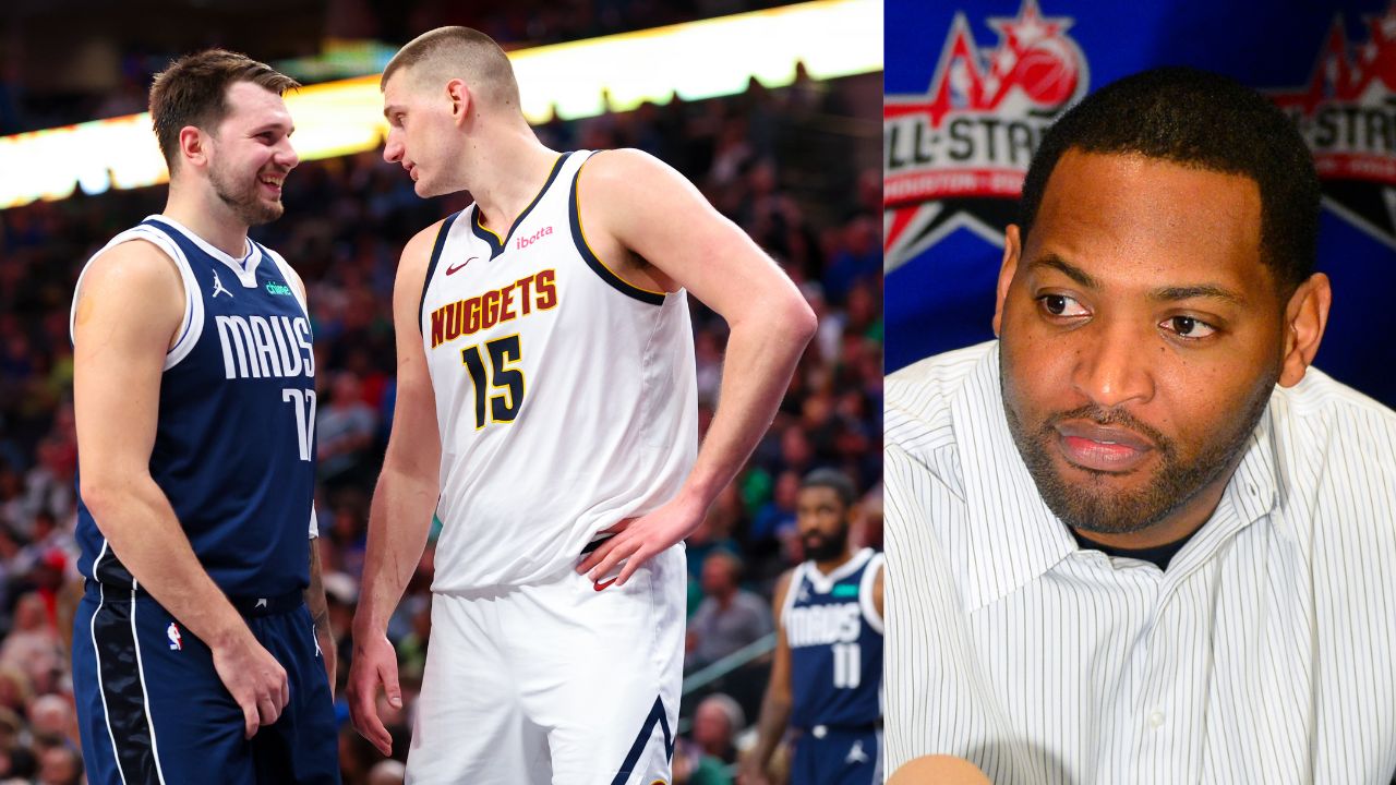 Luka Doncic and Nikola Jokis (L) and Robert Horry (R)