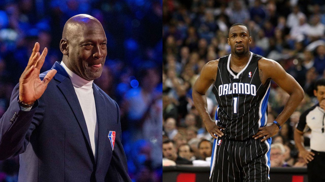 Michael Jordan (L), Gilbert Arenas (R)