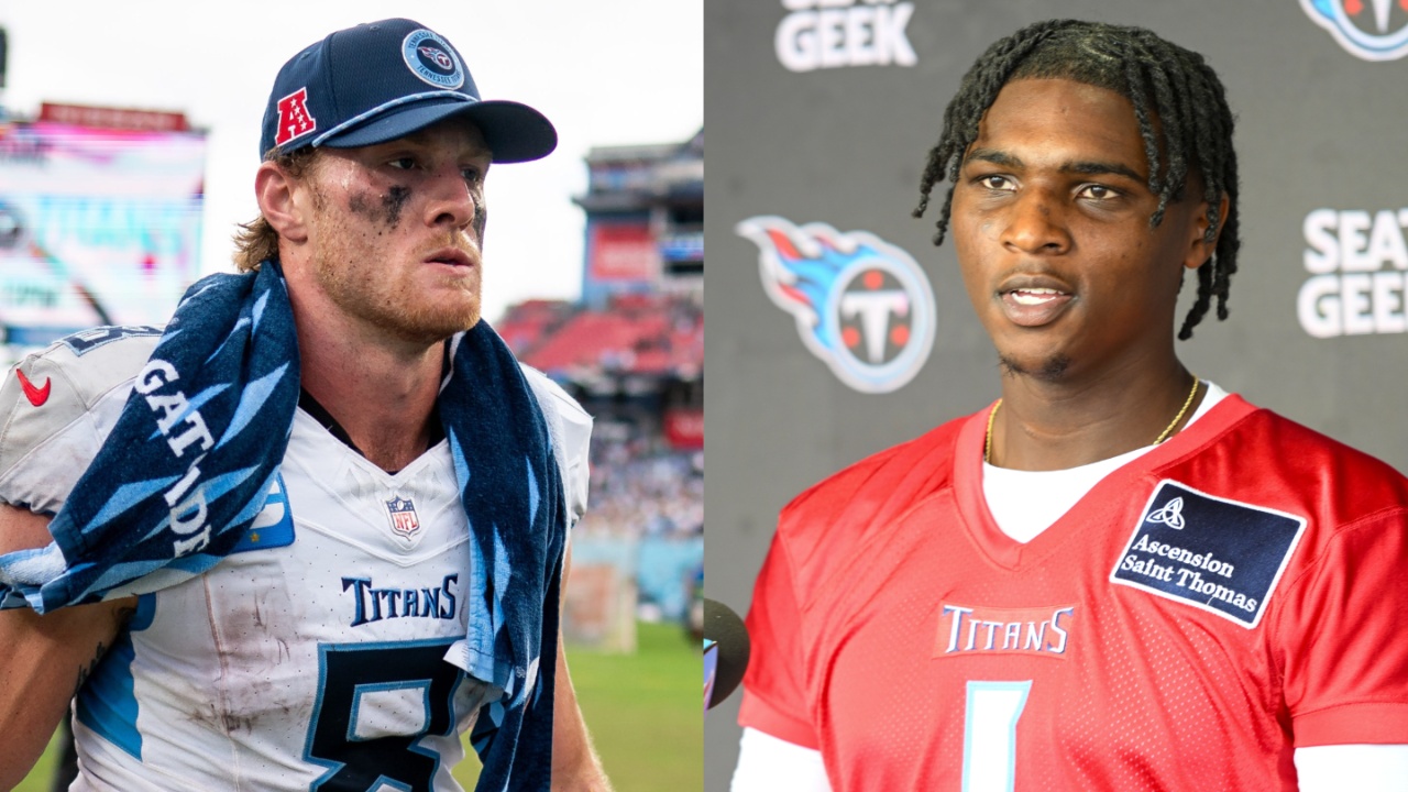 Titans QB Will Levis, Cam Ward
