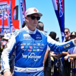 NASCAR Cup Series driver Ryan Preece (60) is introduced before the start of the Wurth 400 race at Texas Motor Speedway.
