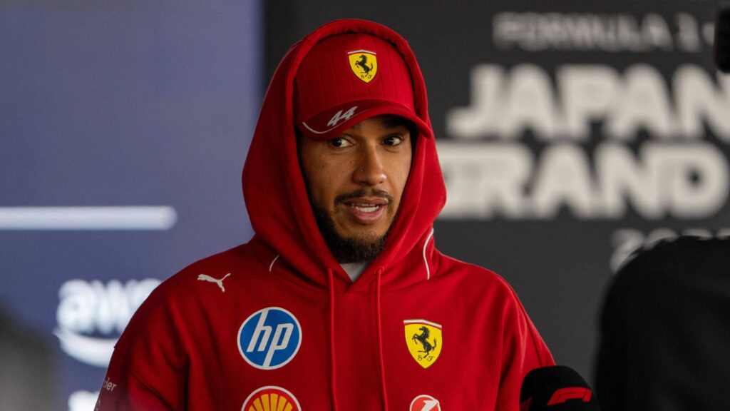 Lewis Hamilton (Gbr) Of Scuderia Ferrari 44 during the Formula 1 Lenovo Japanese Grand Prix 2025 on Friday at the Suzuka International Circuit