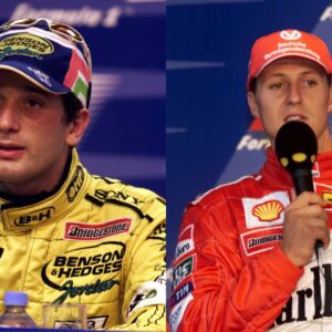 Jarno Trulli (L) and Michael Schumacher (R)