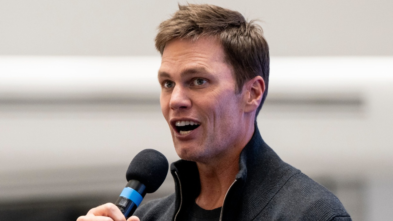 Tom Brady appears at American Dream for the grand opening of Card Vault by Tom Brady, a sports card and memorabilia retailer, East Rutherford, Friday, Apr. 11, 2025.