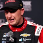 NASCAR Cup Series driver Michael McDowell (71) during Daytona 500 media day at Daytona International Speedway.