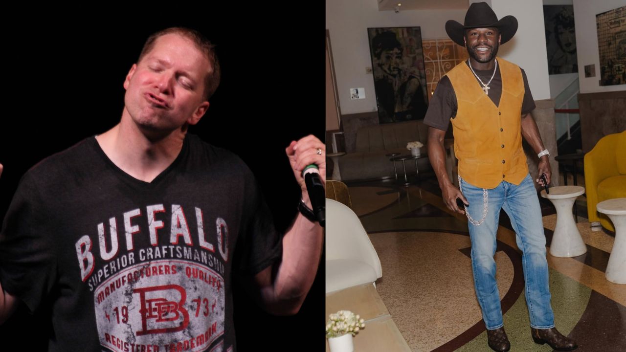 Gary Owen (L), Floyd Mayweather (R)