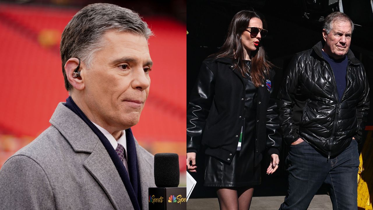 Mike Florio, Jordon Hudson and Bill Belichick