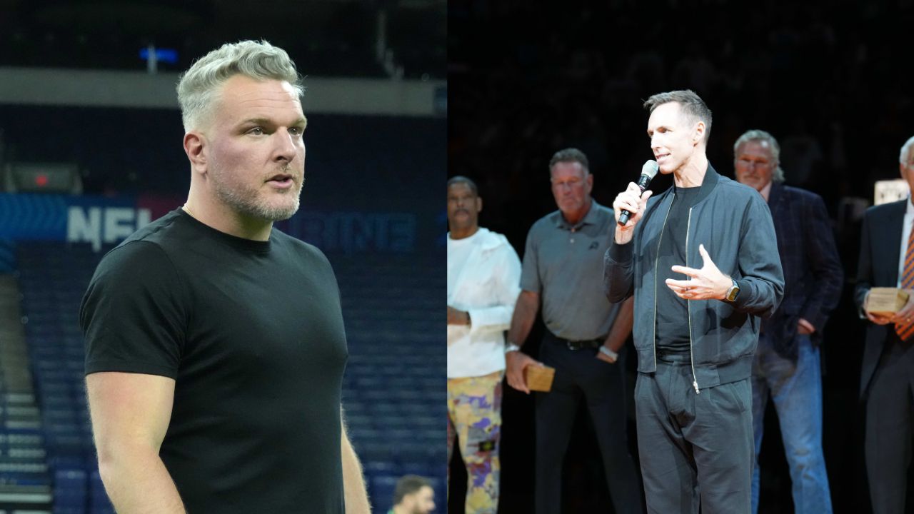 (L) Pat McAfee (R) Steve Nash
