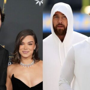 Josh Allen with Hailee Steinfeld, Travis Kelce with Patrick Mahomes