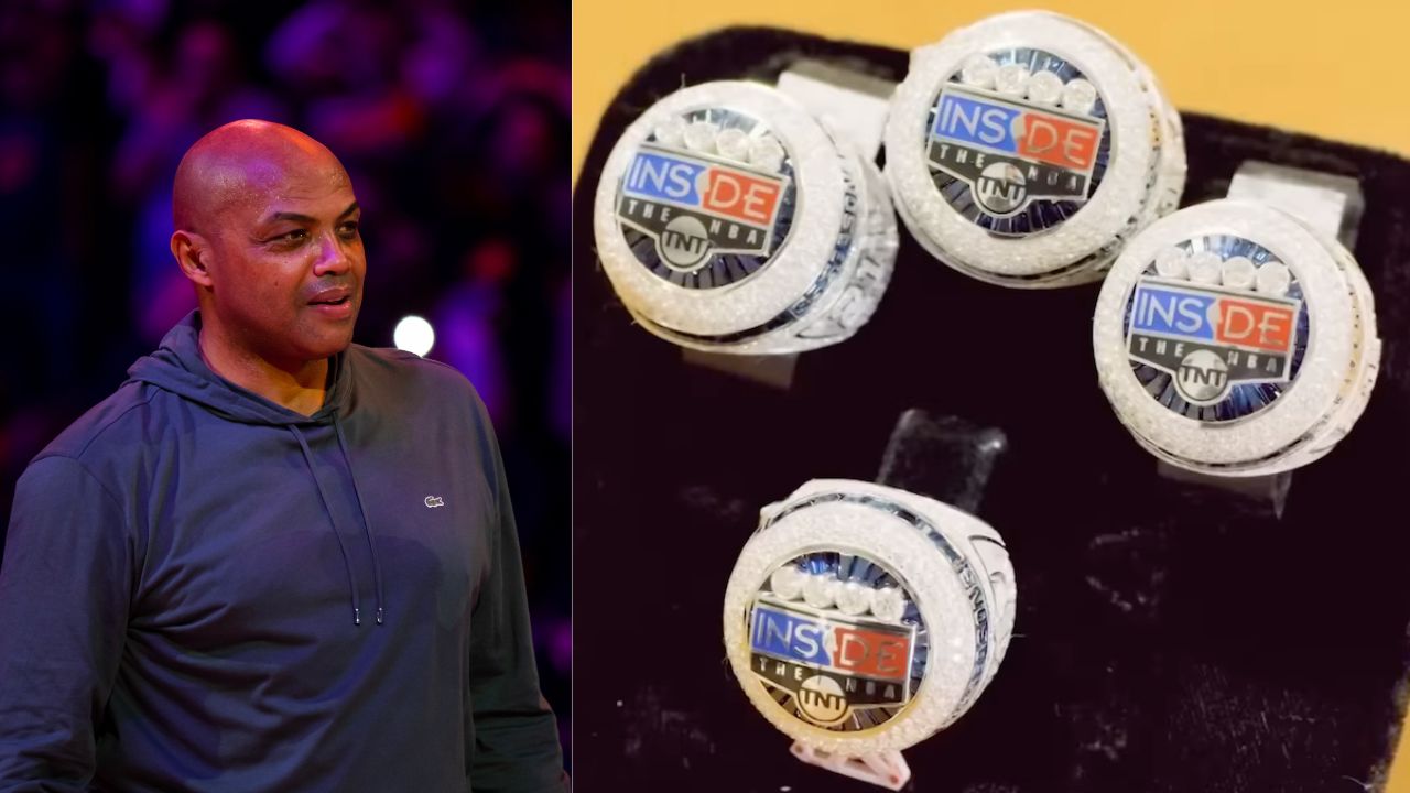 Charles Barkley (L) and Inside the NBA rings (R)