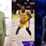 Carmelo Anthony (L), LeBron James (C), Allen Iverson (R)