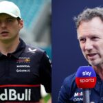 Max Verstappen (L) and Christian Horner (R)