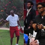 Penny Hardaway and Michael Jordan (L), Udonis Haslem (R)