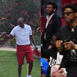 Penny Hardaway and Michael Jordan (L), Udonis Haslem (R)