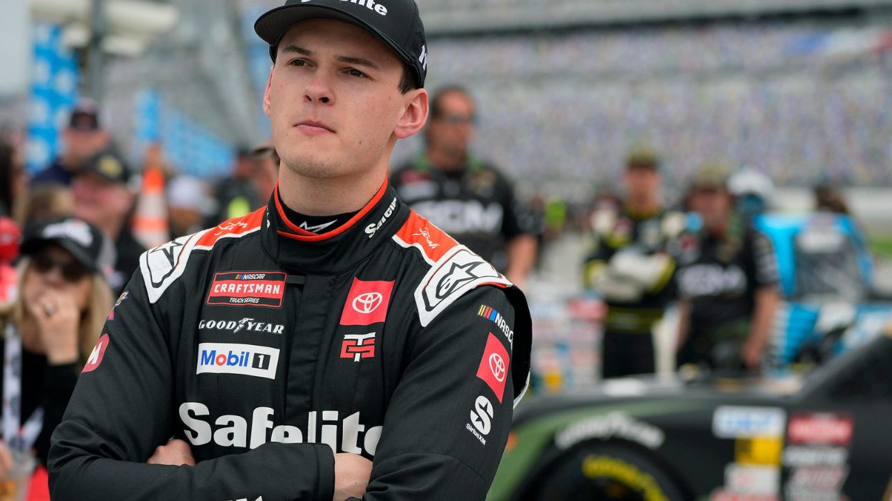 NASCAR Craftsman Truck driver Corey Heim during qualifying for the Fresh From Florida 250 at Daytona International Speedway, Friday, Feb. 14, 2025.