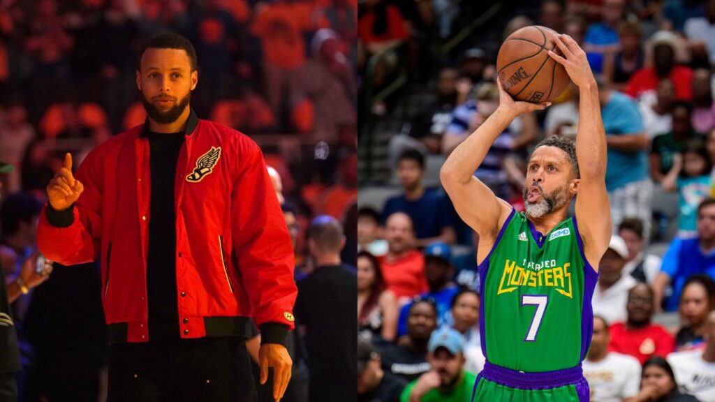 Steph Curry (L), Mahmoud Abdul Rauf (R)
