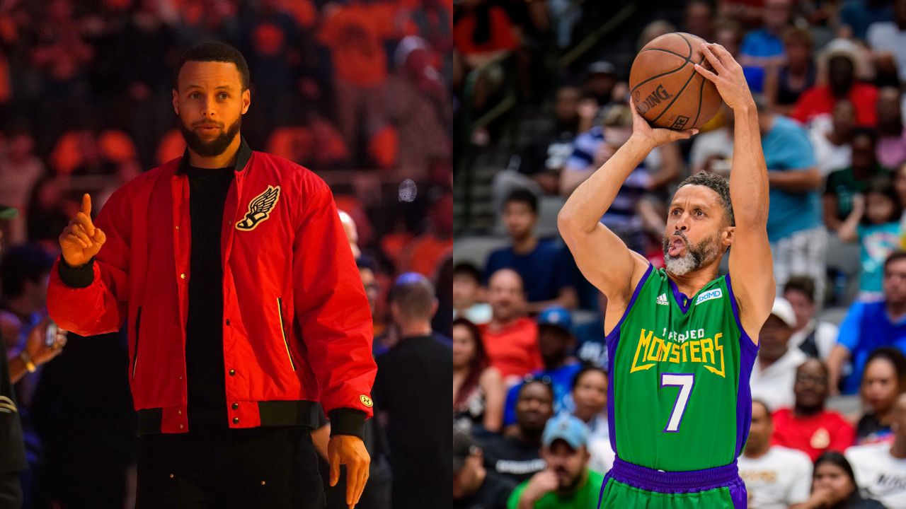 Steph Curry (L), Mahmoud Abdul Rauf (R)