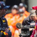 March 22, 2025, Shanghai, China: Lewis Hamilton and Max Verstappen seen during the sprint race at Formula One Chinese Grand Prix