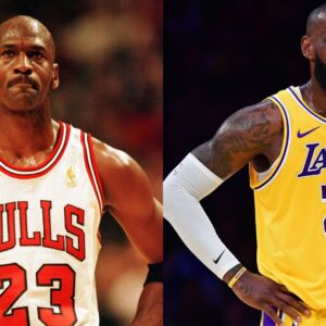 Michael Jordan (L) and LeBron James (R)
