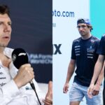 James Vowles(L), Carlos Sainz and Alex Albon(R)