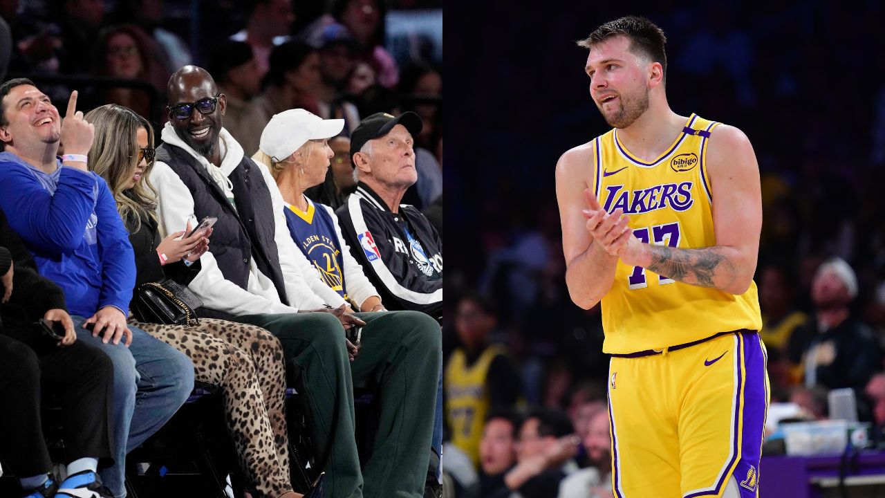 Kevin Garnett (L), Luka Doncic (R)