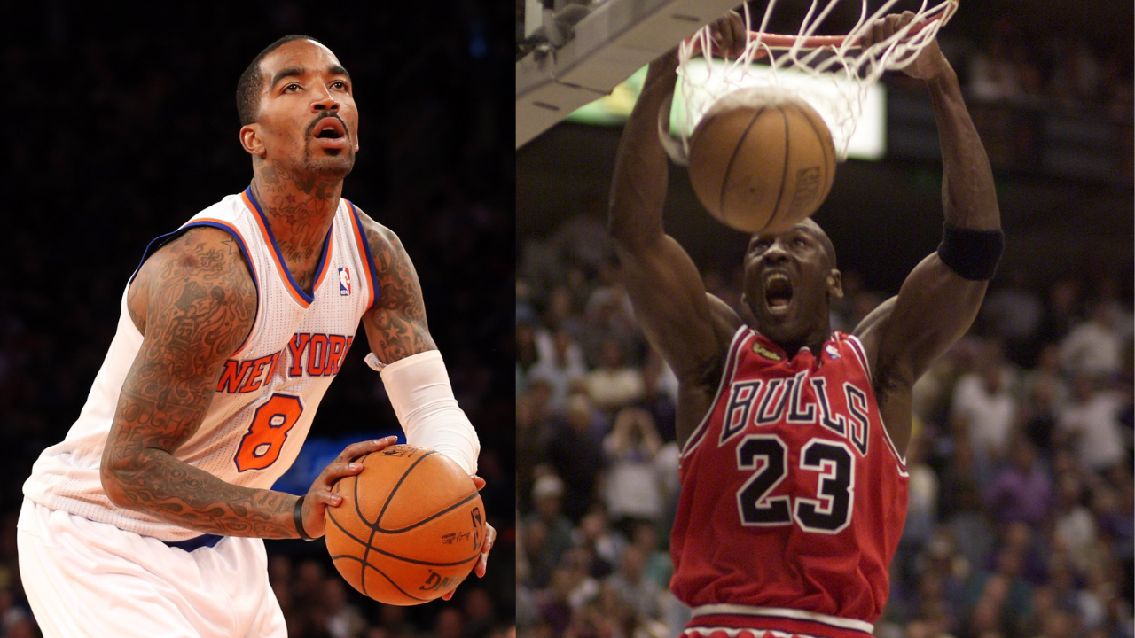 JR Smith (L) and Michael Jordan (R)