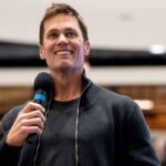 Tom Brady appears at American Dream for the grand opening of Card Vault by Tom Brady, a sports card and memorabilia retailer, East Rutherford, Friday, Apr. 11, 2025