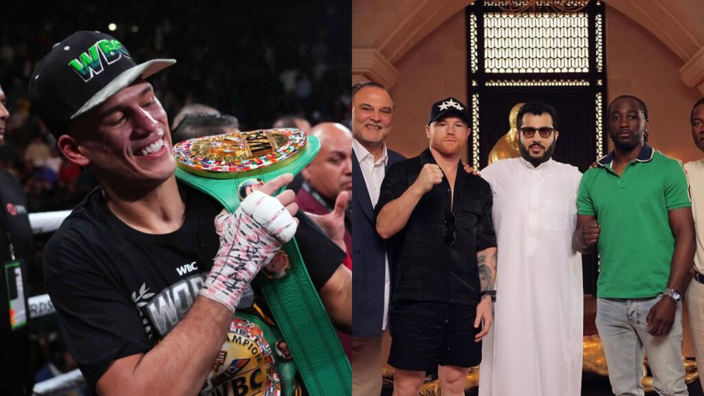 David Benavidez (L), Turki Alalshikh (R)