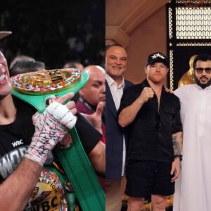 David Benavidez (L), Turki Alalshikh (R)