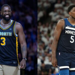 Dwyane Wade (L), Anthony Edwards (R)