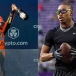 Oscar Piastri(L), Justin Jefferson(R)