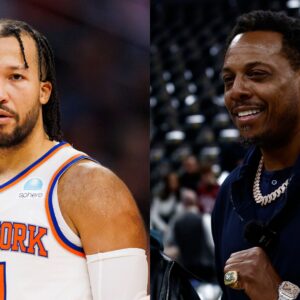 Jalen Brunson (L) and Paul Pierce (R)