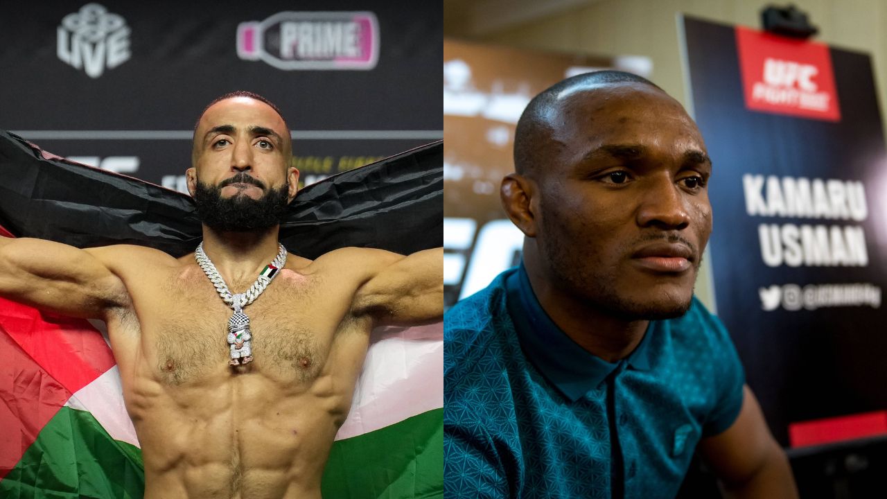 Belal Muhammad (L), Kamaru Usman (R)