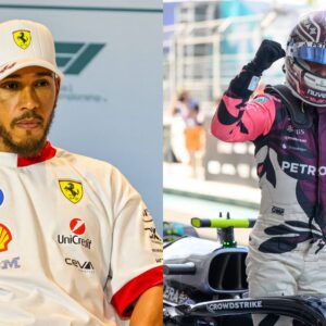 Lewis Hamilton, Ferrari (L) and Kimi Antonelli, Mercedes (R)