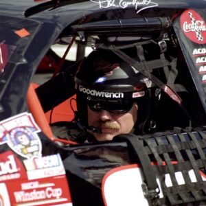 Dale Earnhardt Sr. of the Goodwrench Chevrolet car gets ready for the Checker Auto Parts/Dura Lube 500 at Phoenix International Raceway.