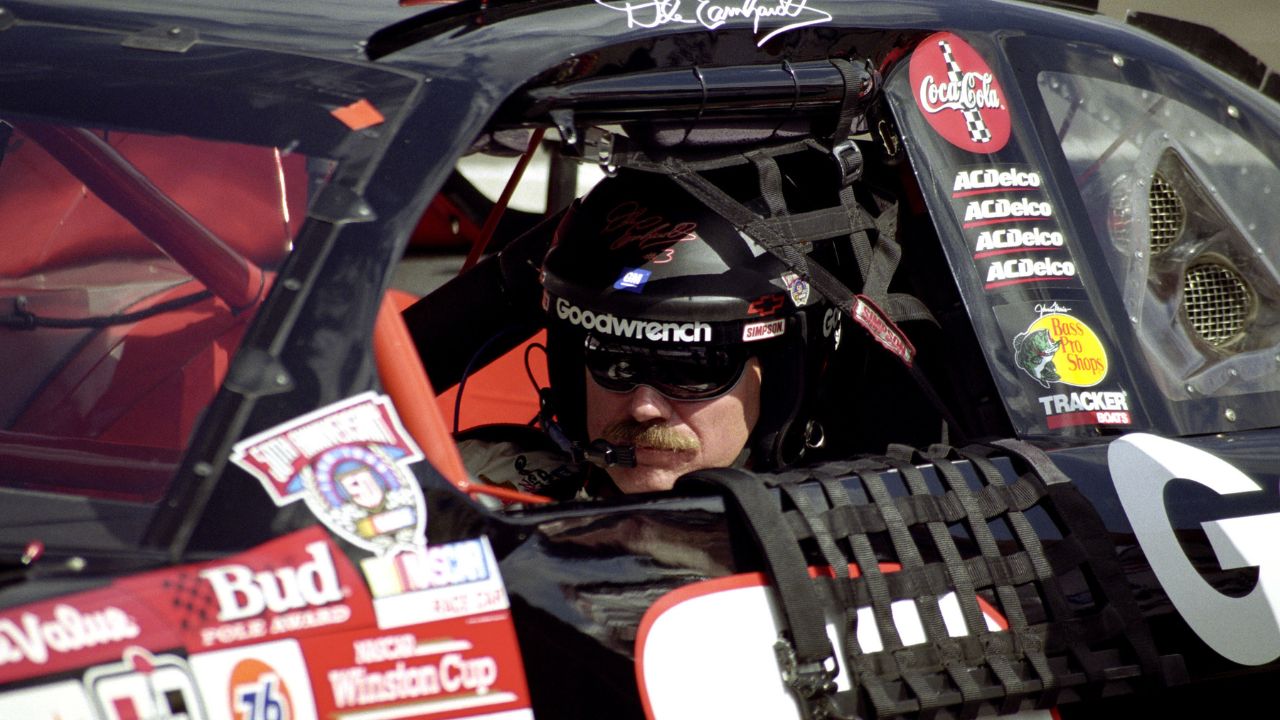 Dale Earnhardt Sr. of the Goodwrench Chevrolet car gets ready for the Checker Auto Parts/Dura Lube 500 at Phoenix International Raceway.