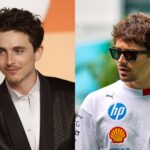 Timothee Chalamet (L) and Charles Leclerc (R)